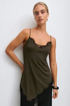 Asymmetric Lace Singlet