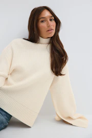 Knitted turtleneck sweater