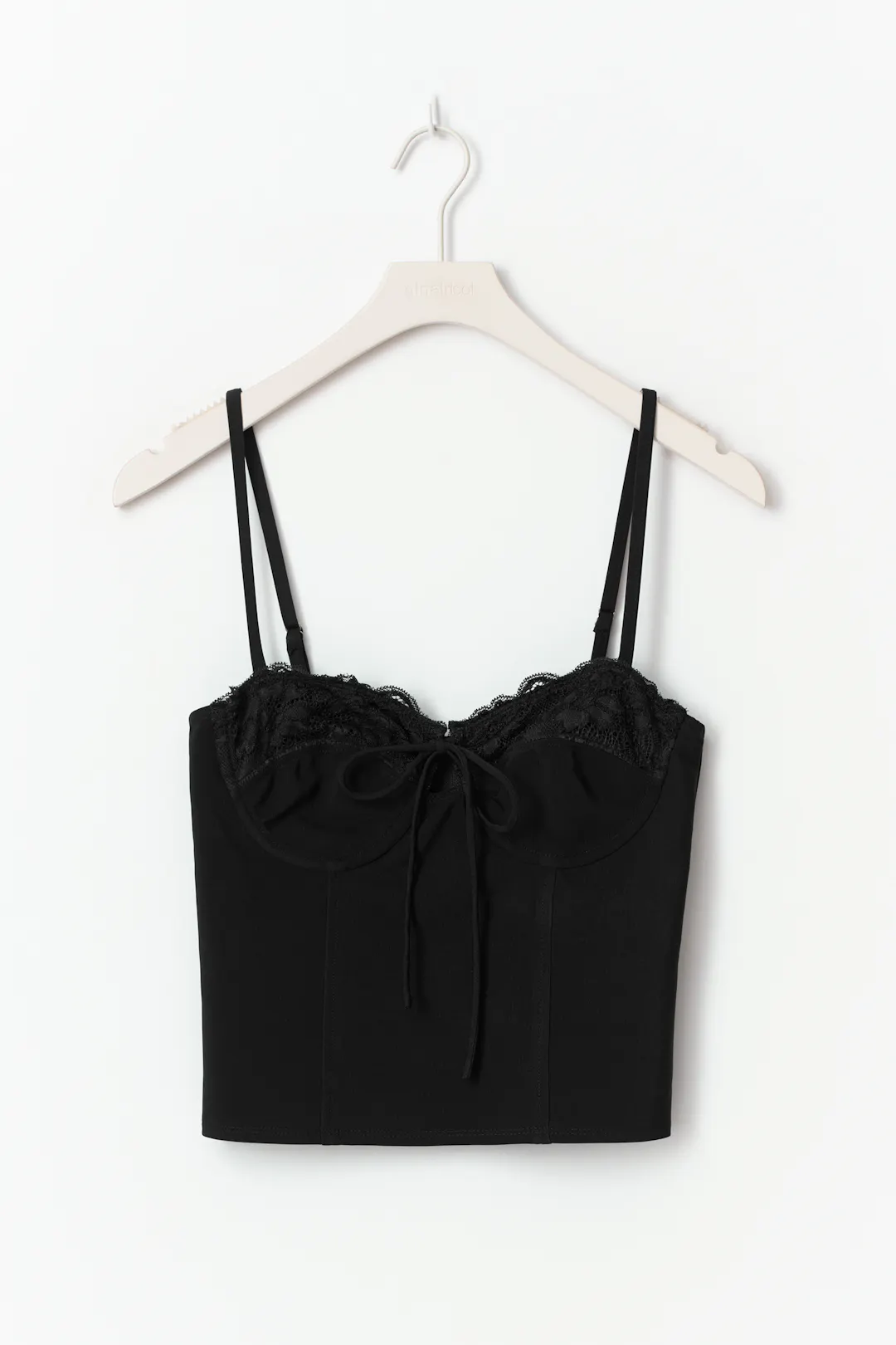 14+ lace corset top - Black - Gina Tricot