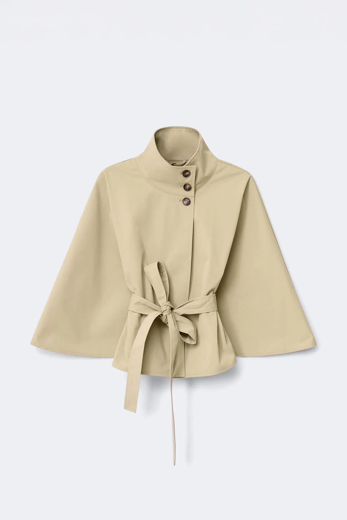 14+ belted trench cape - Beige - Gina Tricot