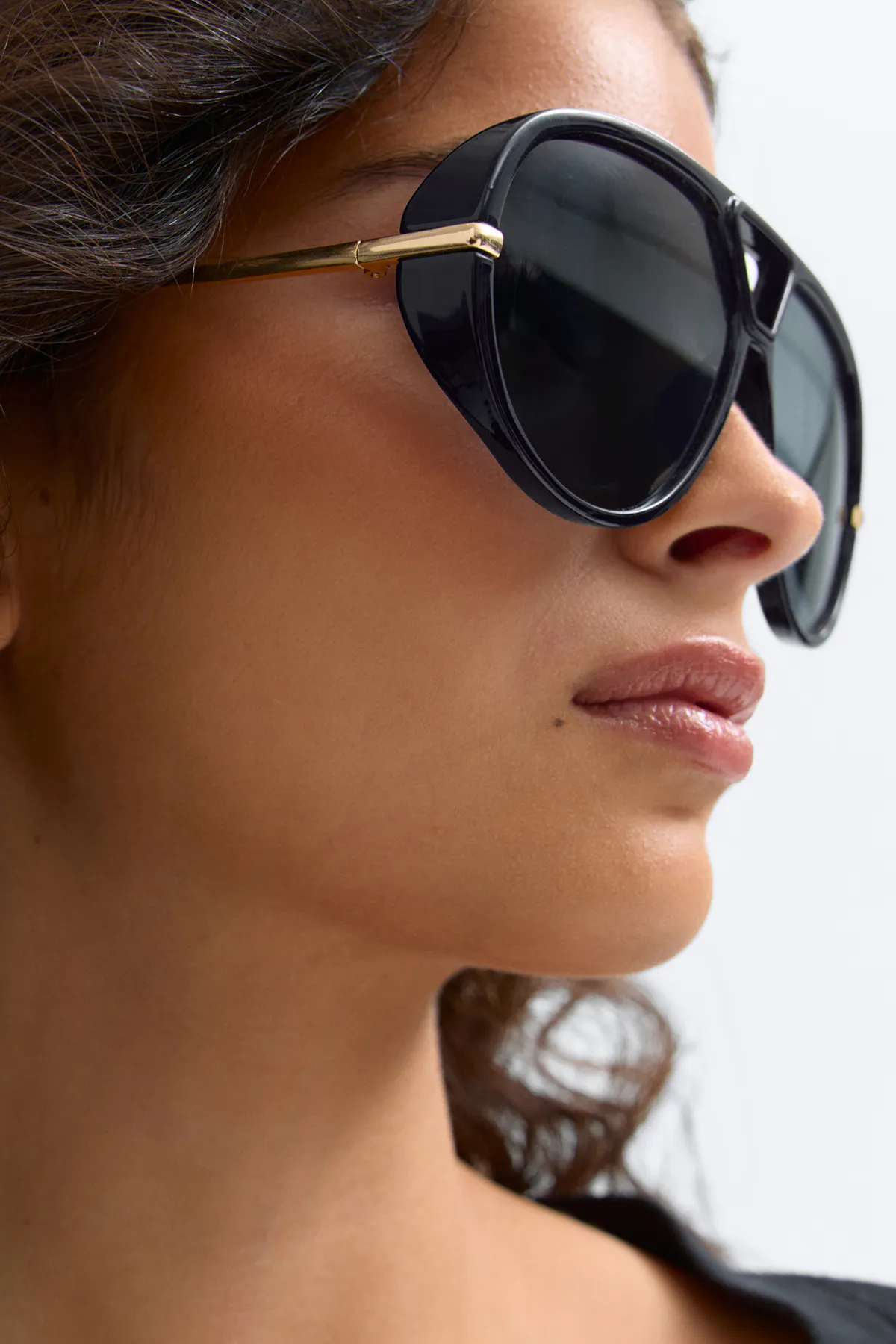 Gina Tricot - Bold aviator sunglasses - Aurinkolasit - Musta - ONESIZE - Naiset