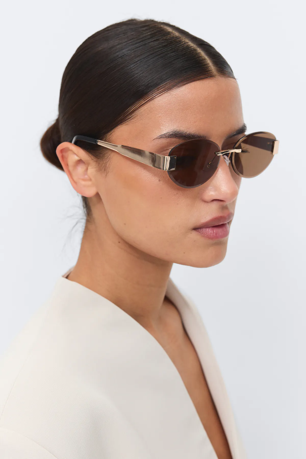 Gina Tricot - Rimless sunglasses - Sonnenbrillen - Gold - ONESIZE - Dame
