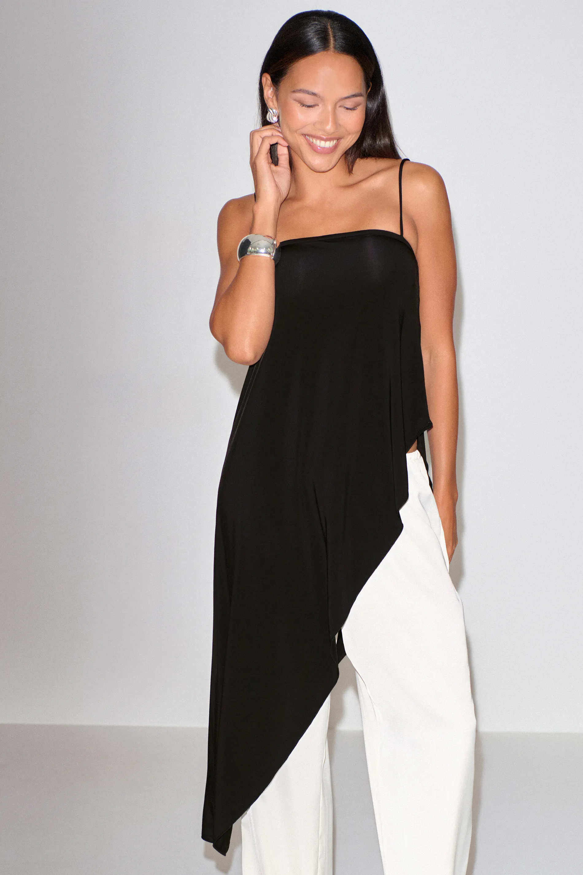 Gina Tricot - Asymmetric singlet - Singleter - Svart - XS - Dame