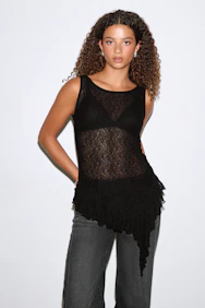 Asymmetric Lace Top