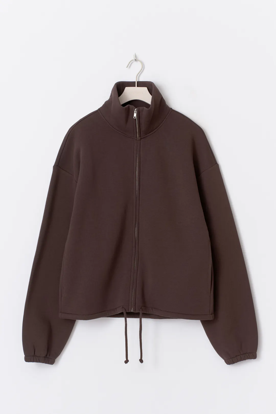 Soft sport zip sweater - Brown - Women - Gina Tricot