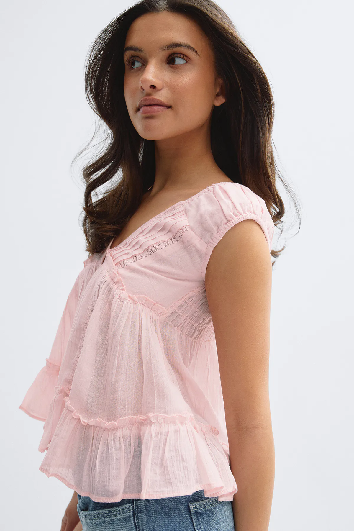 Gina Tricot - 14+ sol blouse - Blouses - Roze - L - Dames