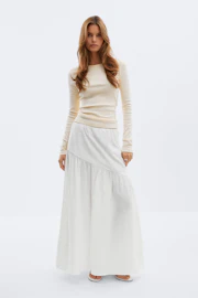 Dropped waist skirt