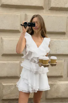 Frill Mini Dress