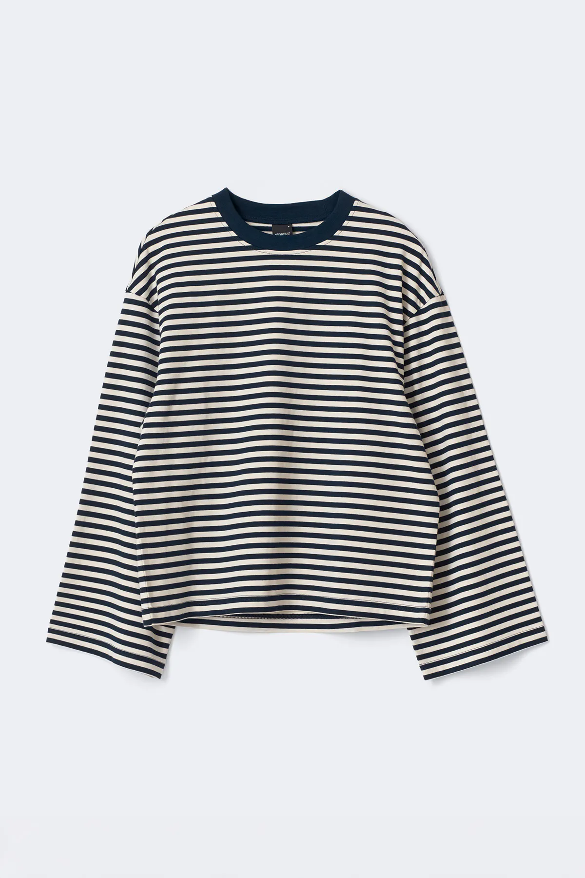 Stripe long sleeve tee - Blue - Women - Gina Tricot