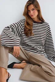 Stripe long sleeve tee