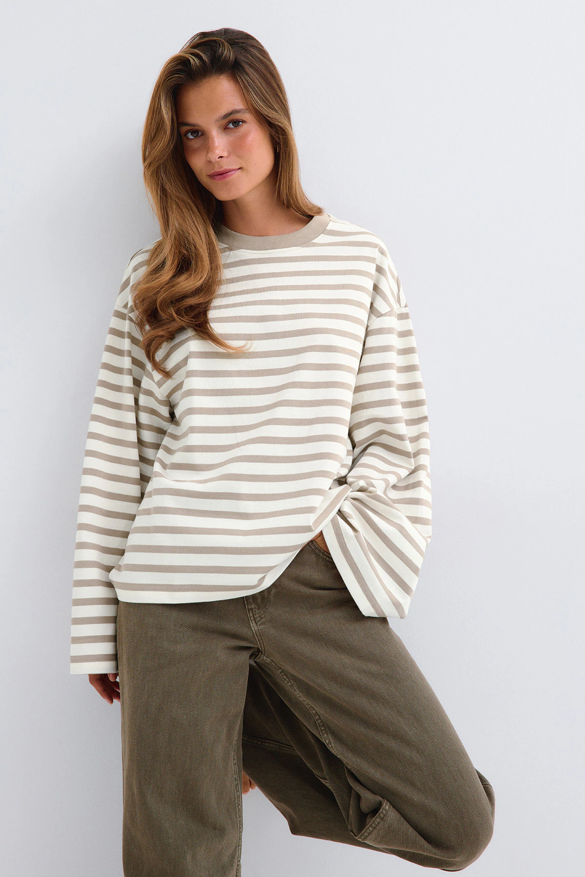 Gina Tricot Stripe long sleeve tee t-shirts dam