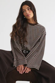 Stripe long sleeve tee