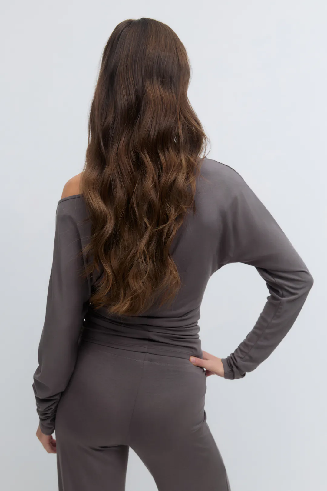 Soft slouchy loungewear top - Harmaa - Nainen - Gina Tricot
