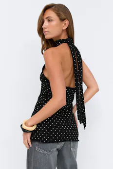 Polka Dot Knitted Top