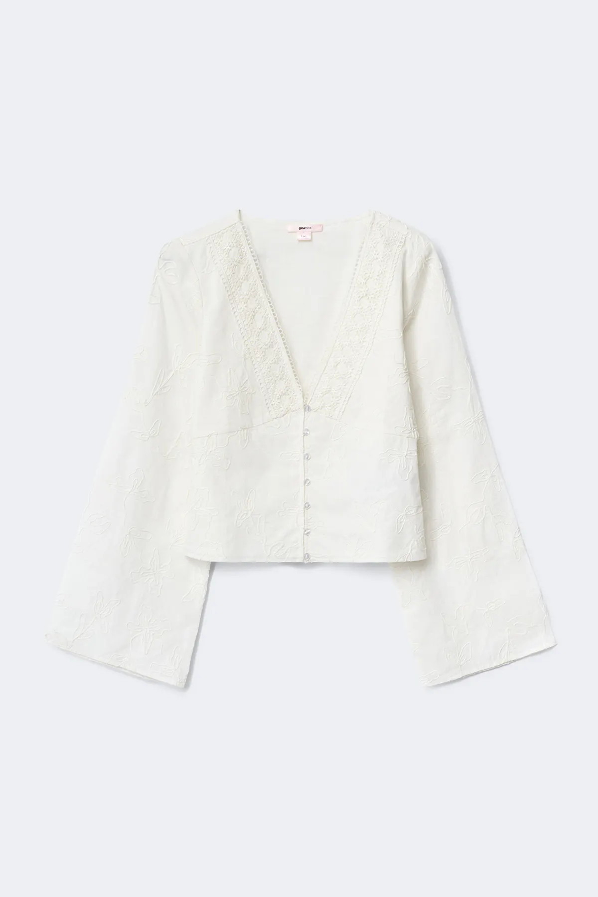 14+ lace blouse - Hvit - Gina Tricot