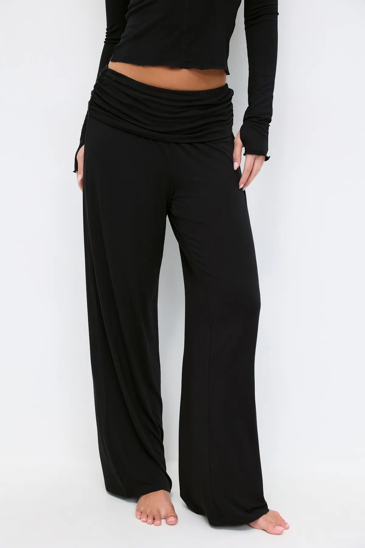 Dames Wijde Pijpen Yoga Broek Hoog Getailleerde Comfortabele Dans Joggingbroek Losse Casual Zachte Lounge Joggingbroek Voor Vrouwen Met Zakken