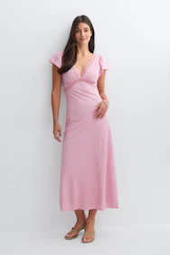 Lace Detail Midi Dress