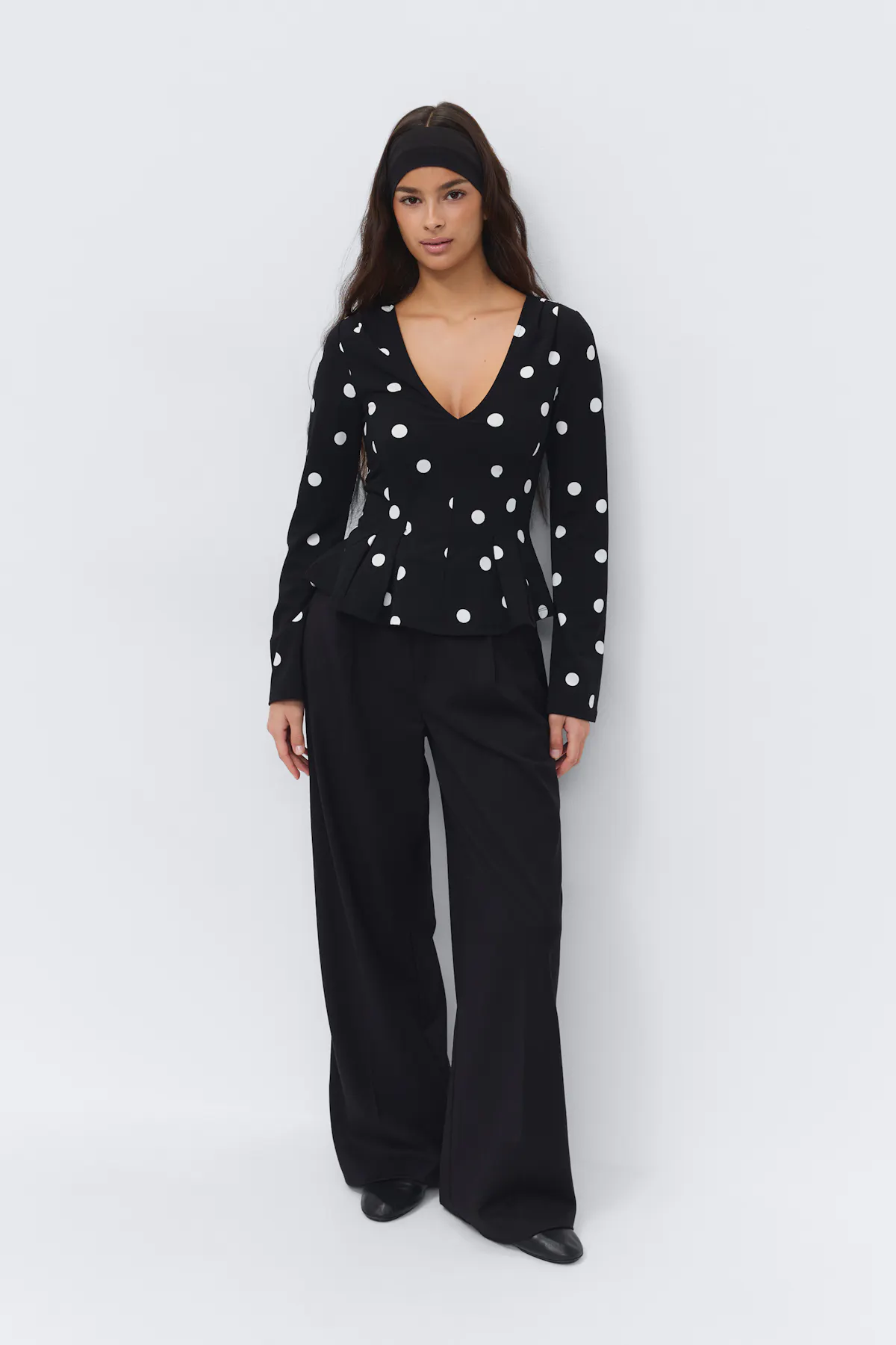 Peplum top - Black - Women - Gina Tricot