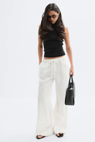 Wide Drawstring Trousers