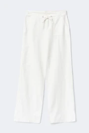 Petite linen blend trousers