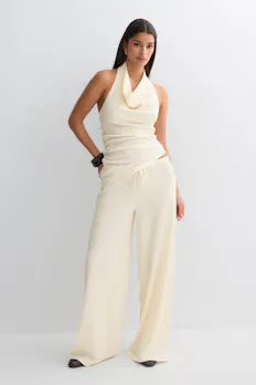 Textured Wide Trousers