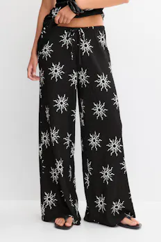 Textured Wide Trousers