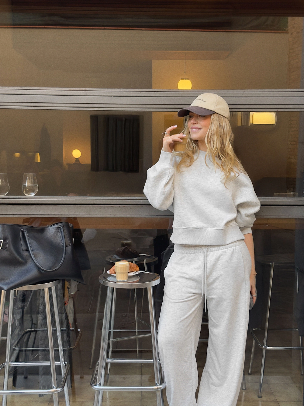 Crop crewneck sweater