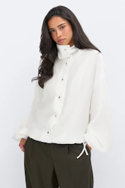 Sheer high neck jacket