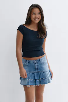 Y Denimdoll Frill Skirt