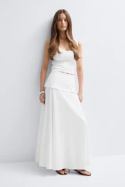 Dropped waist skirt
