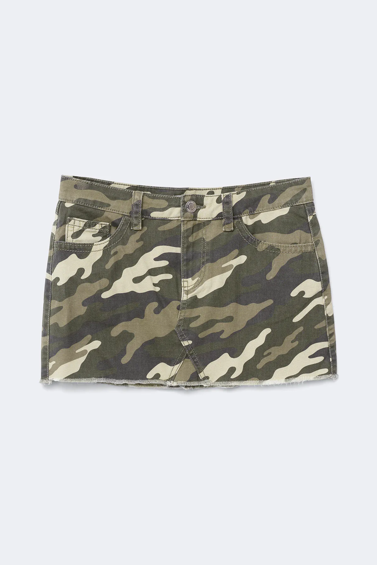 14+ for real low denim skirt - Green - Gina Tricot