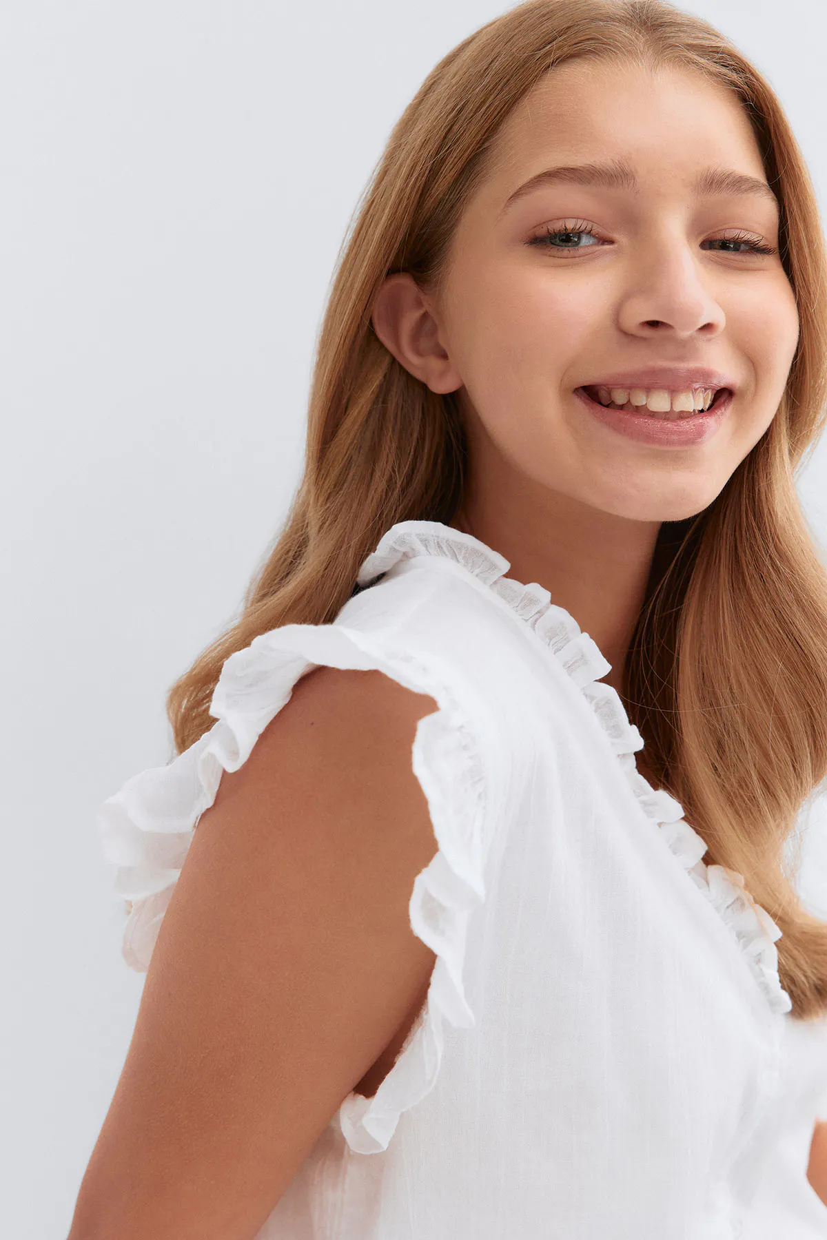 Gina Tricot - Y boho blouse - Blouses voor meisjes 9–14 jaar - Wit - 146/152 - Meisje