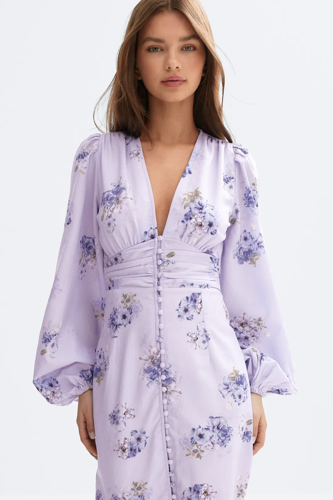Gina Tricot - Balloon sleeve dress - Jurken met lange mouwen - Paars - 34 - Dames