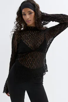 Asymmetric Lace Top