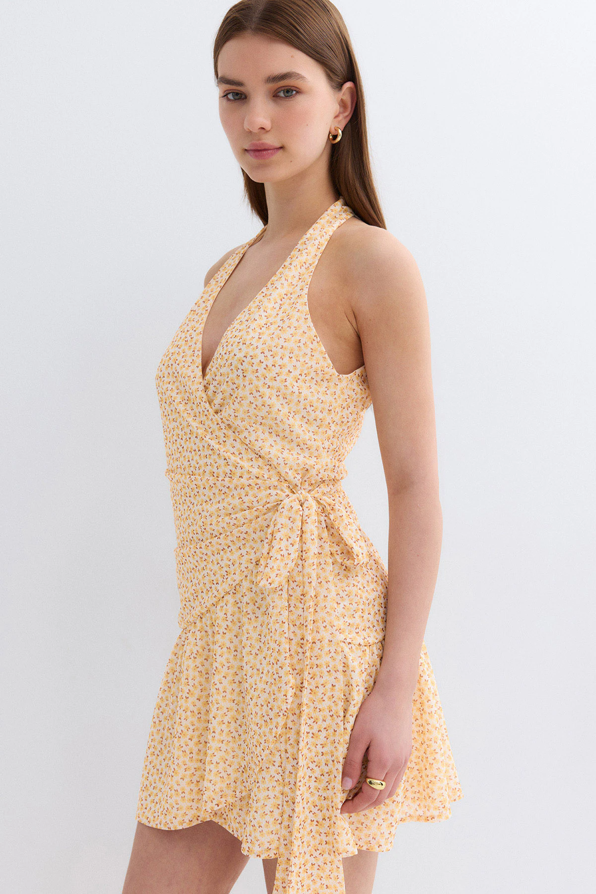 Gina Tricot Sheer wrap dress klänningar dam
