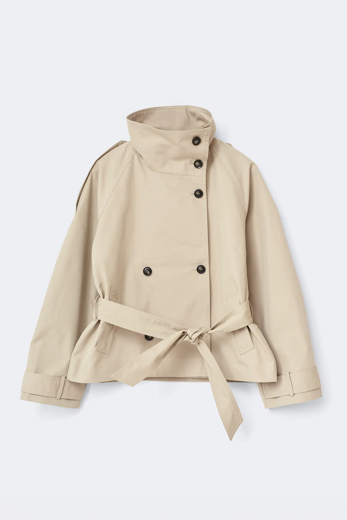 High neck trench jacket - Beige - Women - Gina Tricot