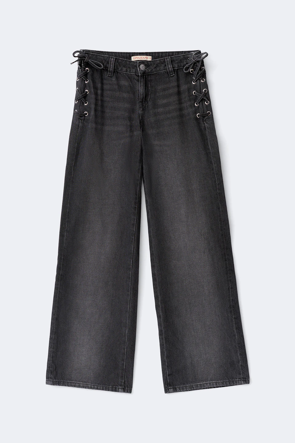 Tied up loose jeans