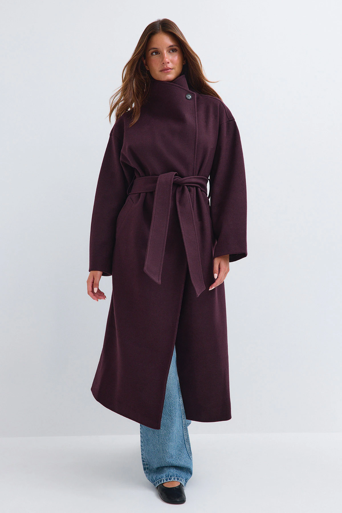 Gina Tricot High neck coat kappor & rockar dam