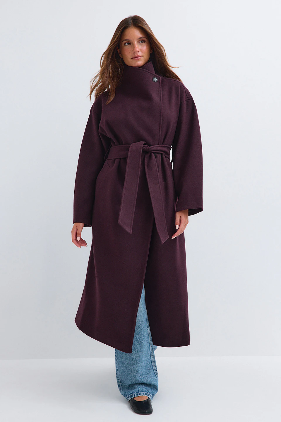 High neck coat