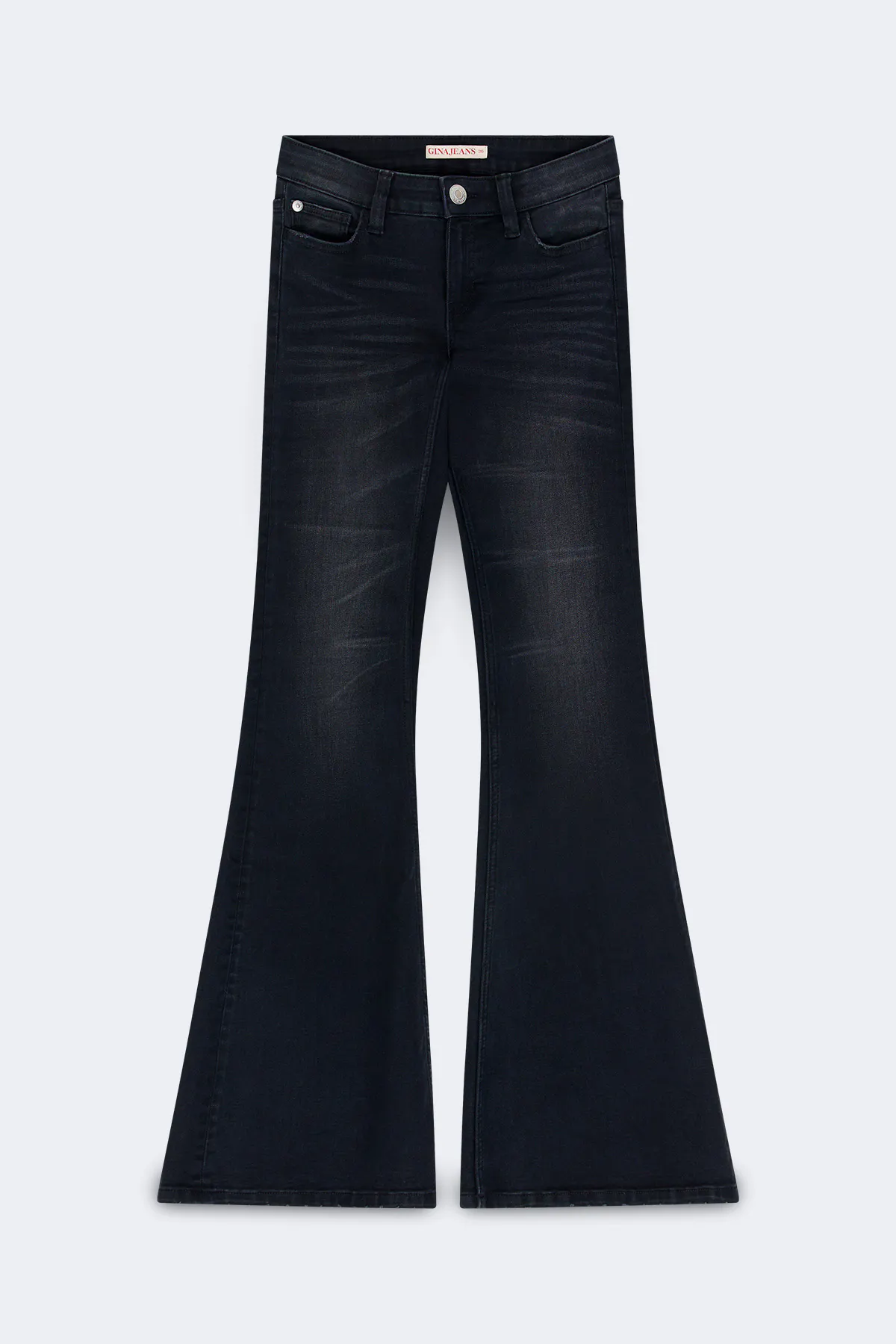 Gina Tricot - Glow low flare tall jeans - Tall Jeans - Zwart - 32 - Dames