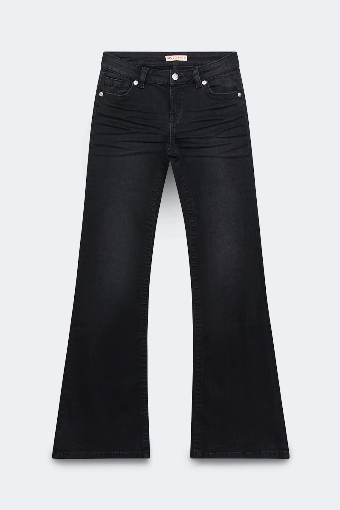 Gina Tricot - Glow rise flare petite jeans - jeans taille basse - Noir - 42 - Femme