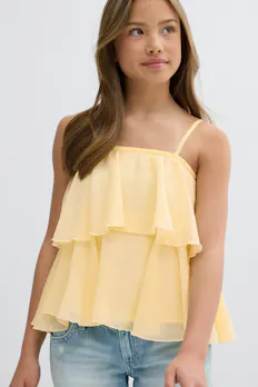 Y Strap Frill Top