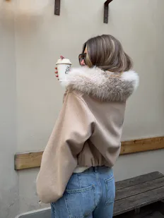 Faux Fur Collar Jacket