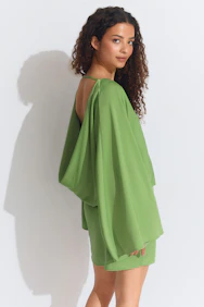 Draped Back Mini Dress
