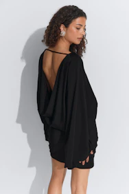 Draped Back Mini Dress