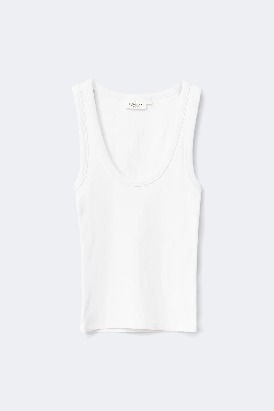 Super stretch scoop neck tank