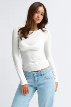 Sheer Long Sleeve Top