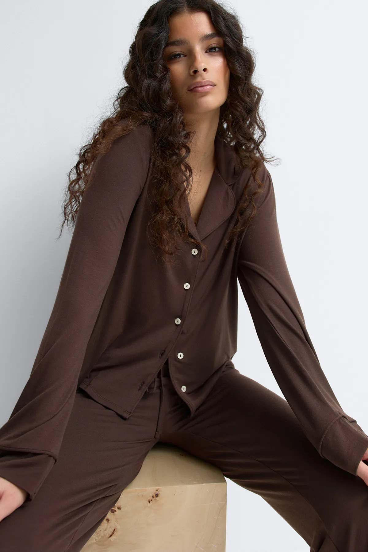 Gina Tricot - Soft pyjamas shirt - pysjamas - Lilla - M - Dame