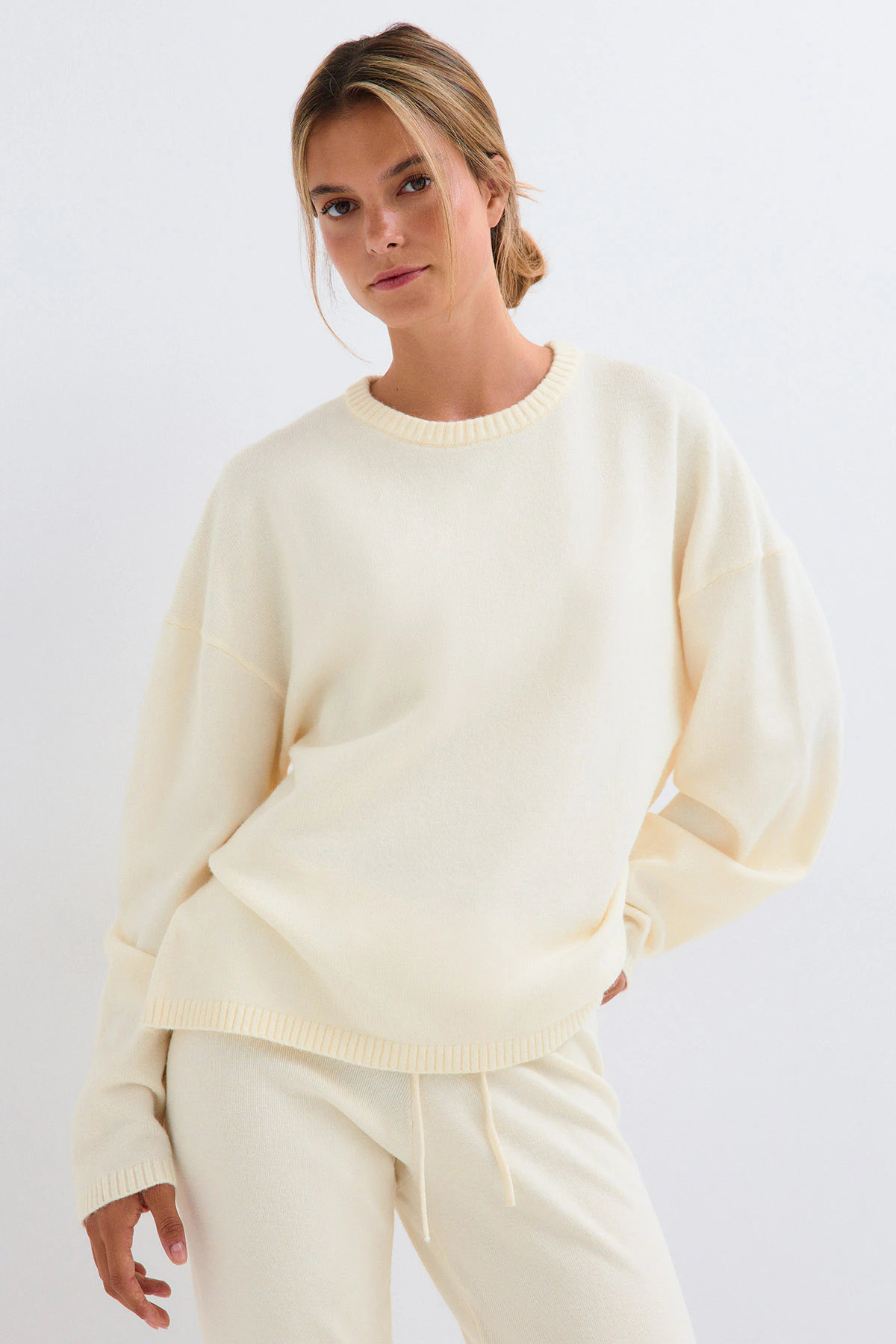 Gina Tricot Knitted loungewear sweater stickade tröjor dam