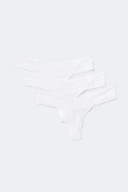 3-pack lace thong